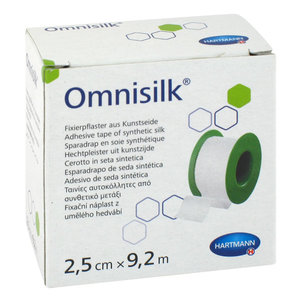 Omnisilk Fixierpflaster Kunstseide 2,5 cmx9,2 m