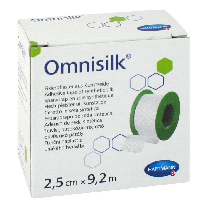 Omnisilk Fixierpflaster Kunstseide 2,5 cmx9,2 m