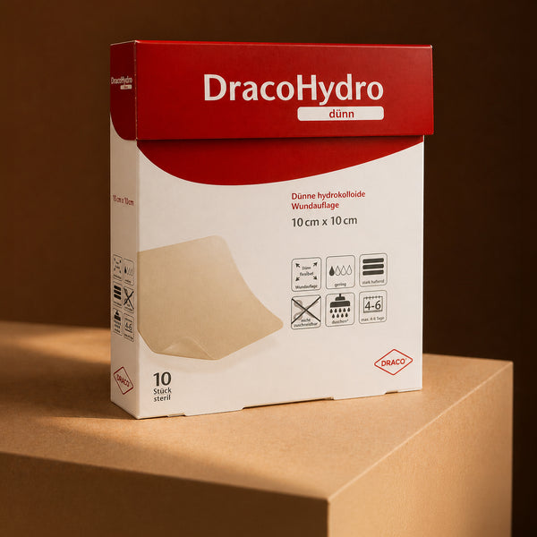 Dracohydro dünn Hydrokoll. Wundauflage 10x10 cm