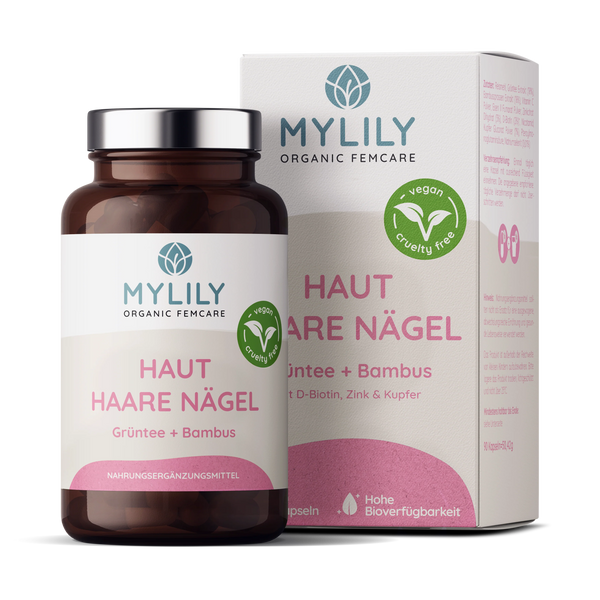 Haut- Haare-Nägel Kapseln Grüntee Bambus