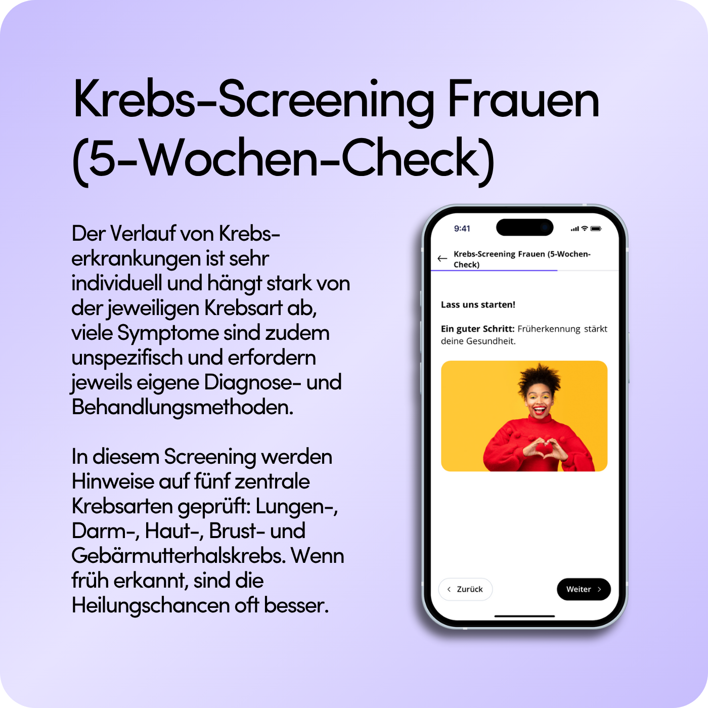 Krebs-Screening Frauen (5-Wochen-Check)