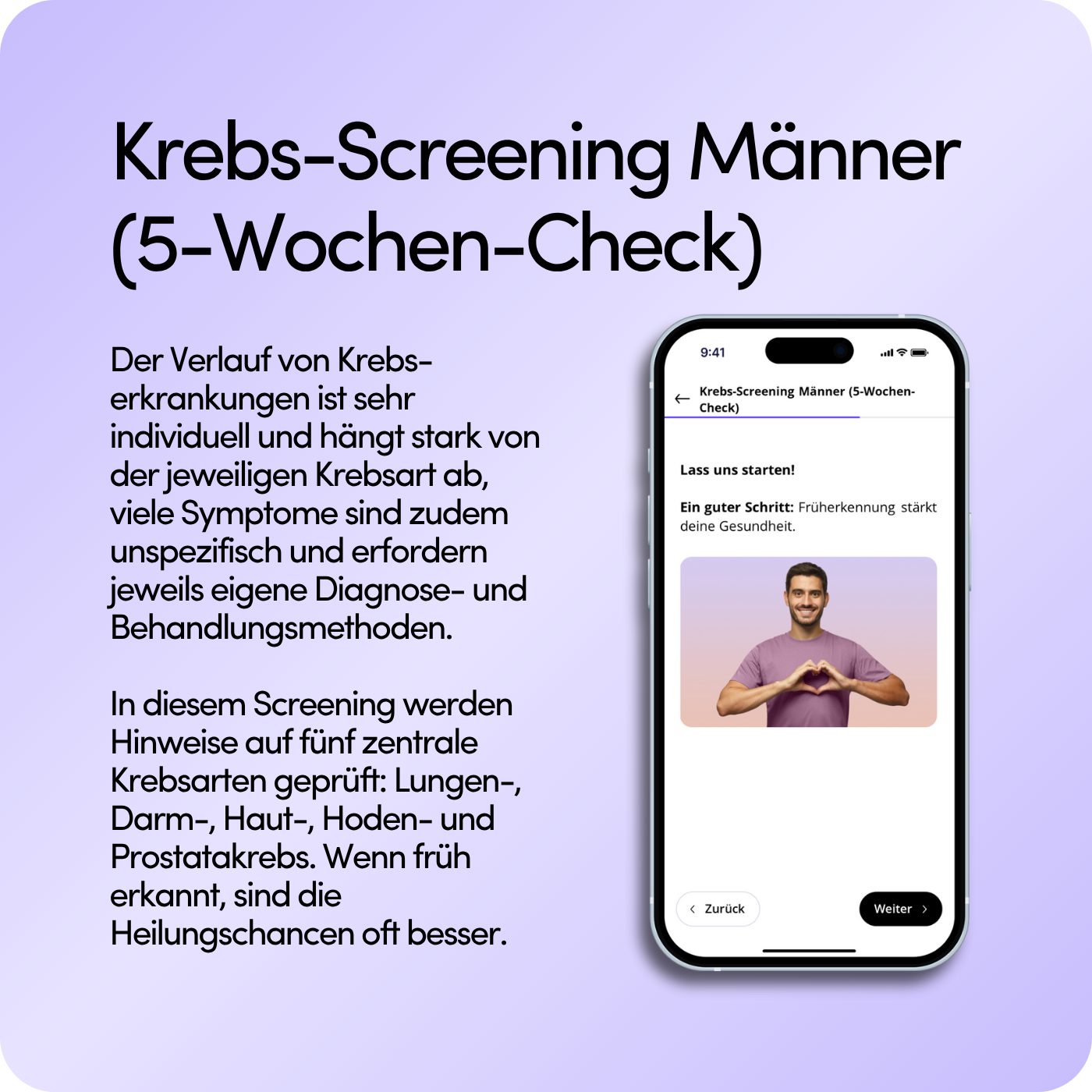 Krebs-Screening Männer (5-Wochen-Check)