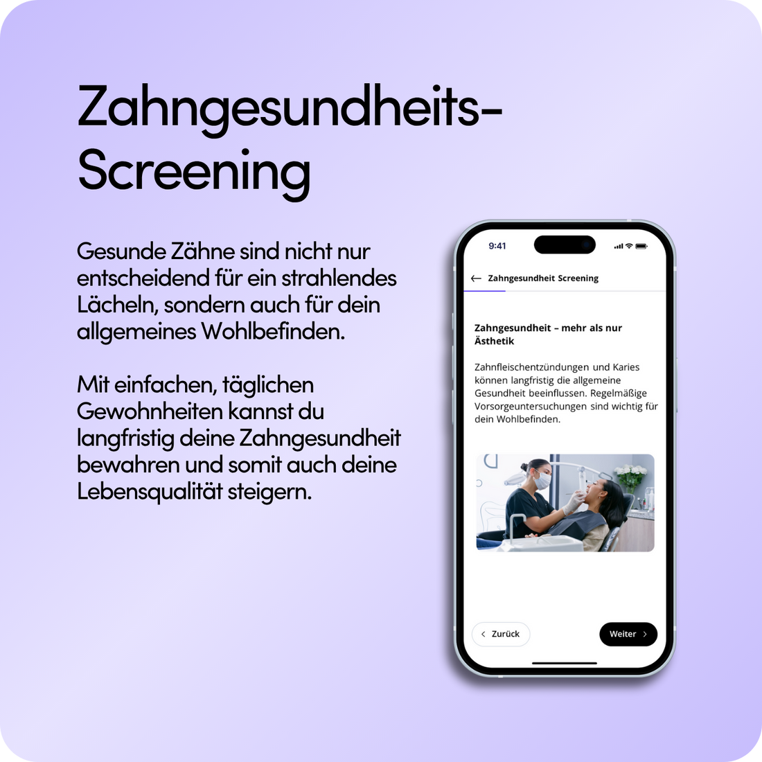 Zahngesundheits-Screening